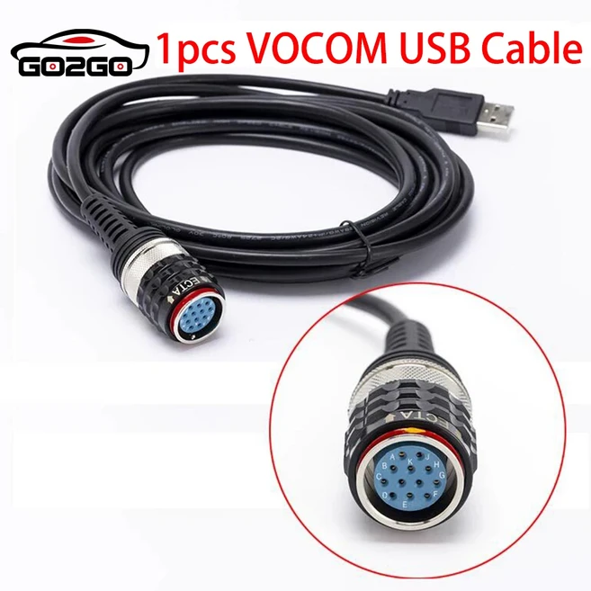 VOCOM OBD2 메인 진단 USB 케이블 볼보 88890304 인터페이스용 테스트 OBD-II, 01 빠른  Mainland, 01 1pcs VOCOM USB Cable