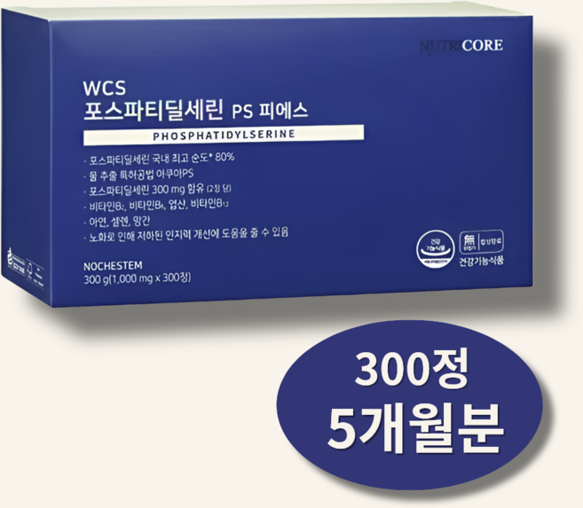 뉴트리코어 WCS 포스파티딜세린, 300정, 1개