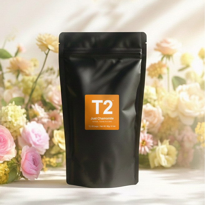 T2 캐모마일 60티백 지퍼백, 1세트, 60개입, 90g