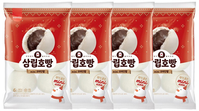 삼립 미니 꼬마호빵 4봉, 240g, 4개