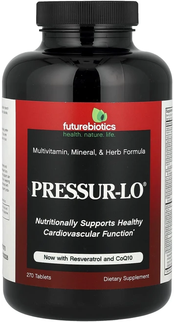 몸관리하세요 겨울입니다 Futurebiotics Pressure-Lo® 종합비타민 미네랄 및 허브 포뮬라 270정 특별관리진행, FuturebioticsPressureLo종합비타민미네 - 쿠팡