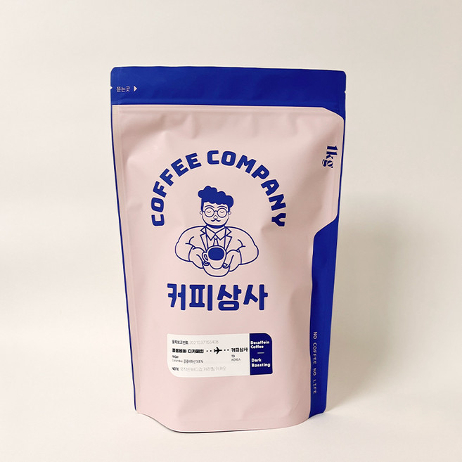 커피상사 콜롬비아 디카페인 1kg, 분쇄없음(홀빈), 1개