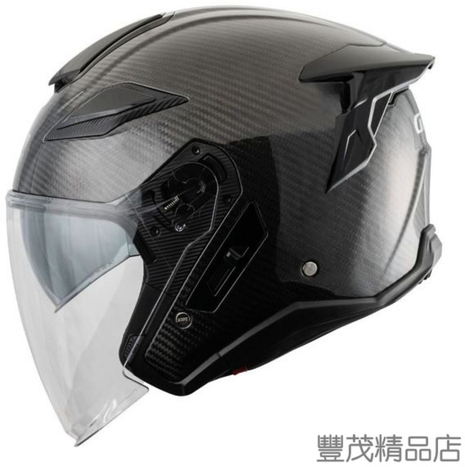 LUBRO GT TECH 碳纖維 3/4安全帽，內襯全可拆，雙D扣，內墨鏡, L