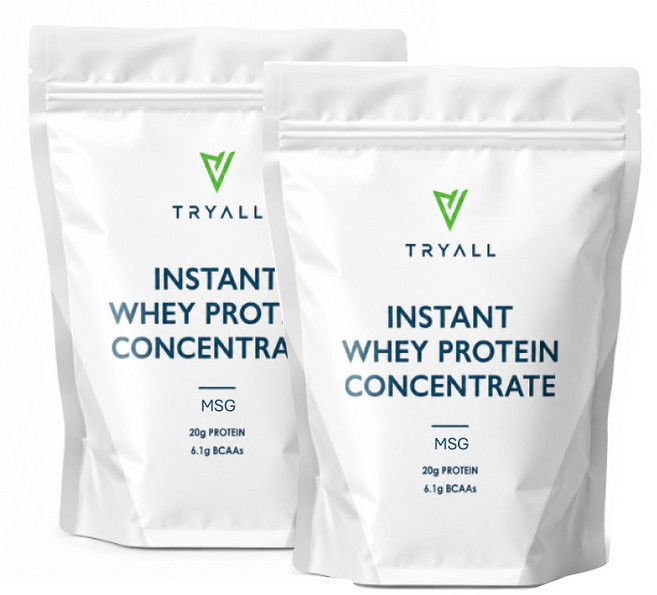 Tryall GLC 濃縮乳清蛋白 1KG 原味 無添加, 2個, MSG 美國乳源*2