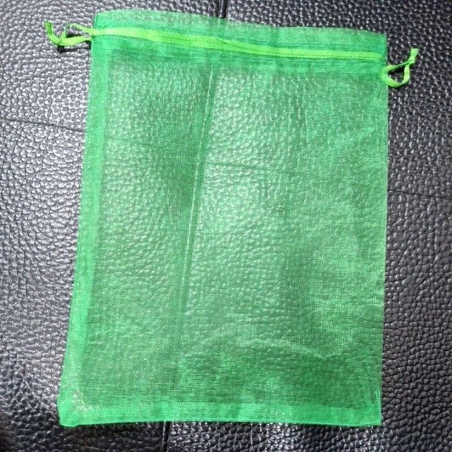 防蟲叮咬沙網水果袋百香果綠色沙網袋 水果疏果保護袋 可重複使用 透氣性佳 保護水果健康成長, 1個, 15乘20公分100入