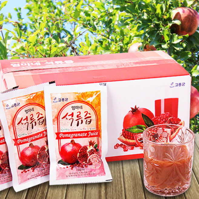 100% 국내산 고흥 석류즙, 80ml, 120포