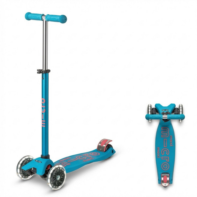마이크로킥보드 맥시T LED 킥보드, 1개, 호수블루