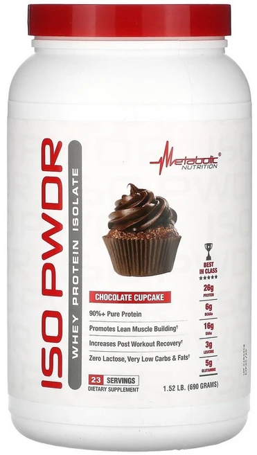 Metabolic Nutrition ISOpwdr Whey Protein Isolate Chocolate Cupcake 1.52 lb (690 g) - 쿠팡