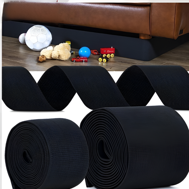 가온루트 프리미엄 먼지 차단 신축 밴드형 침대 틈새 막이 쇼파 밑 가림막, 1개, 블랙 2호