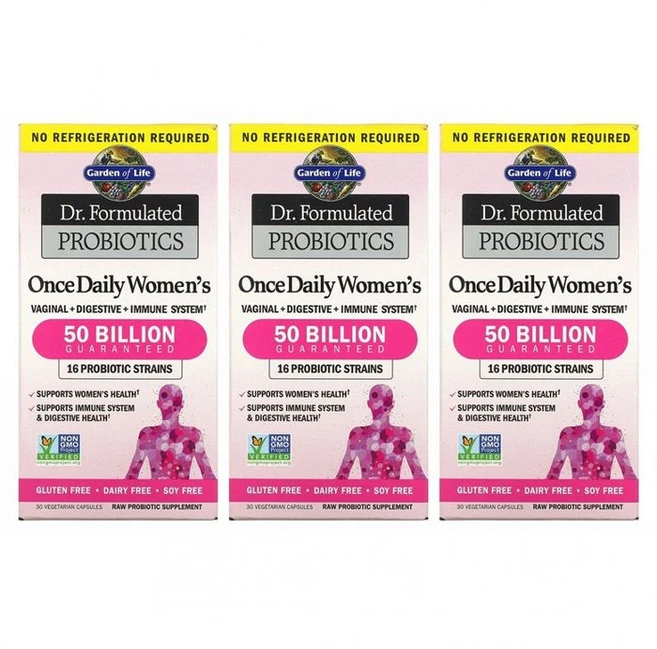 가든오브라이프 3개X Dr. Formulated Probiotics 하루 1정 여성용 베지 캡슐 30정, 3개 - 쿠팡