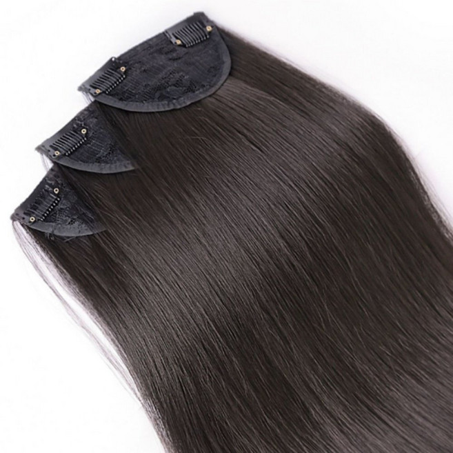 티안나는 포인트 긴머리 붙임머리 60cm 똑딱이핀 헤어피스, 1개, 봄날하우스 곱슬(웨이브)_다크브라운