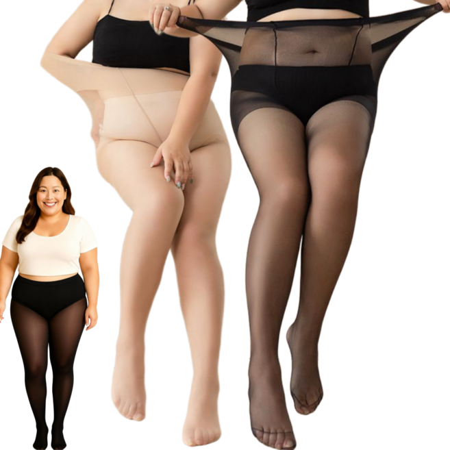 벨에라 빅사이즈 50~90kg 사계절 고탄력 스타킹 레깅스 2p