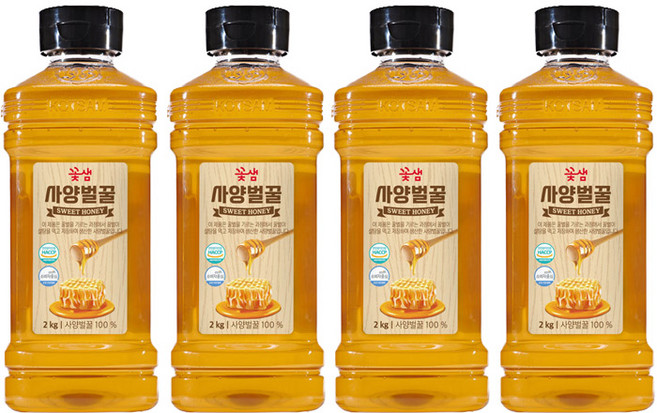 꽃샘 사양벌꿀, 2kg, 4개