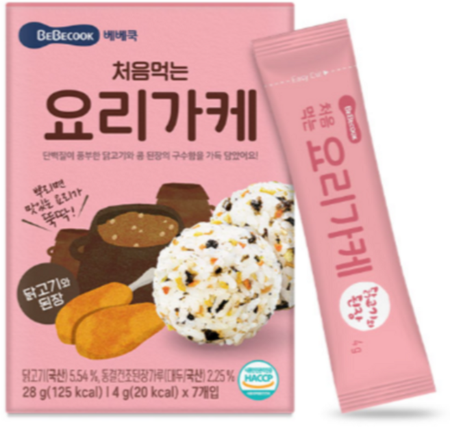 베베쿡 처음먹는 요리가케, 28g, 2박스, 된장 닭고기