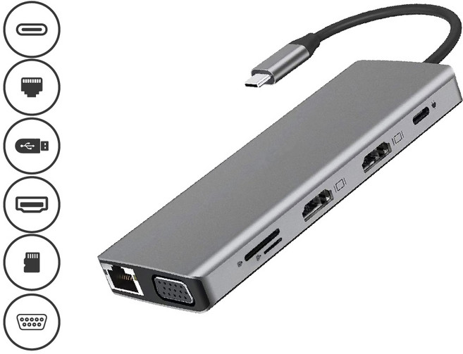 12合1 Type-C 擴展器 4K HDMI 螢幕延伸, 1個