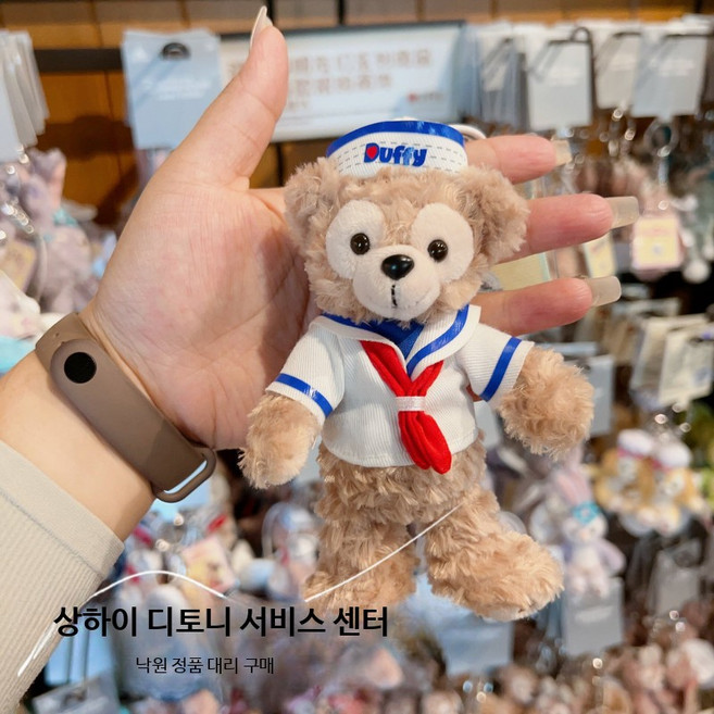 상해 디즈니랜드 더피 리나벨 쉐리메이 키홀더 인형 스텔라루 세일러 키링, 1개, 해군 세일러복 다피 액세서리, 1cm