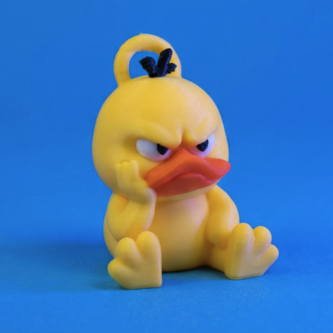 화난 오리 캐릭터 키링 가방고리 에어팟 차키 열쇠고리