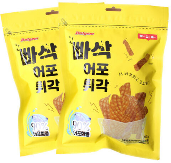아트박스/모어바이 빠삭 어포튀각 오리지널 87g x 2개 / 맥주안주