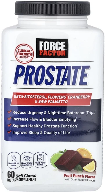 프리미엄상품 Force Factor 전립선 과일 펀치 소프트츄 60개 끝내주게잘나가는상품, ForceFactor전립선과일펀치소프트츄60개 - 쿠팡
