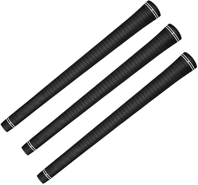 골프채 천연고무그립 드라이버 아이언 겸용, 3개, 블랙