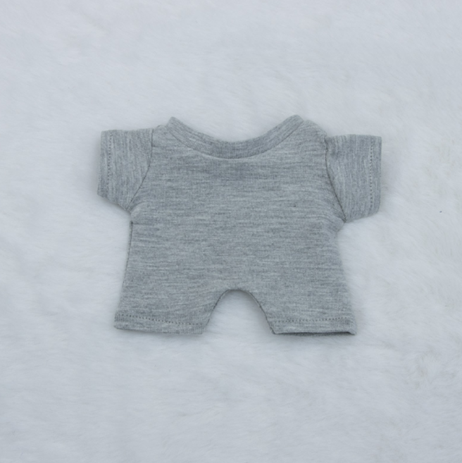 티니숲속 10cm 15cm 20cm인형 이염방지 바디슈트 내의 아이돌 인형옷, 연그레이, 1개