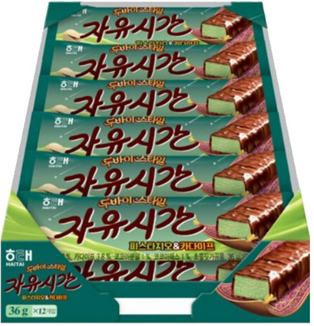 자유시간 피스타치오 앤 카다이프, 36g, 12개