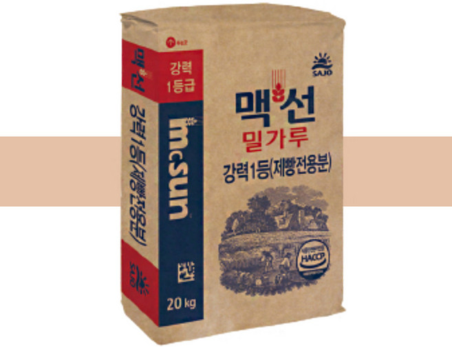 사조동아원 맥선 강력 1등 제빵용 밀가루 20kg 1개 업소용 대용량 벌크 고급