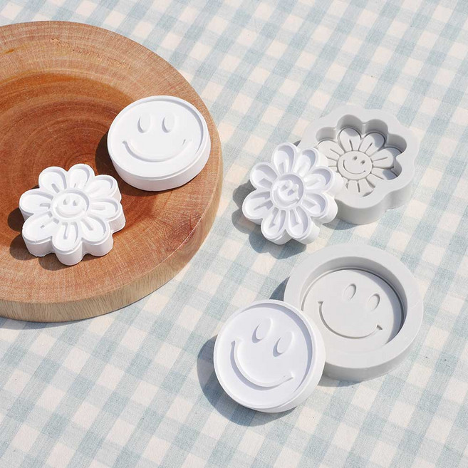 석고방향제 만들기 1인용 키트 데이지꽃 스마일 몰드 단체 수업용 솜씨키트, 석고방향제-데이지, 구매안함