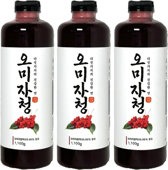 영성 푸드잇다 문경 오미자청 대용량 진한 맛 오미자 엑기스 원액, 1개, 3개입, 1.1kg
