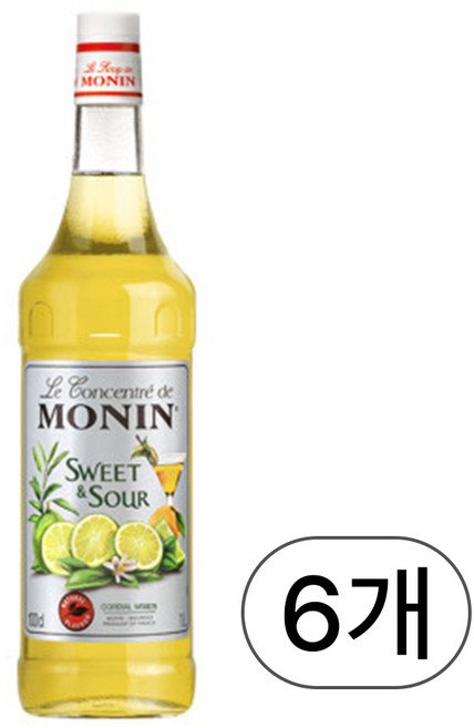 모닌 스윗앤샤워 컨센트레이트, 1L, 6개