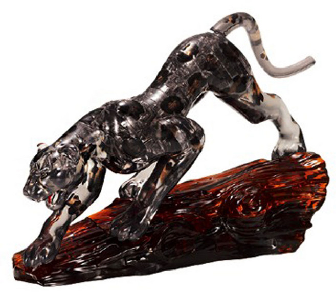 크리스탈퍼즐 흑표범 (Panther) / 조각퍼즐 입체퍼즐 3D퍼즐 취미 수집 인테리어 장식 키덜트 지능개발 조각맞추기, 투명, 39피스, 1세트