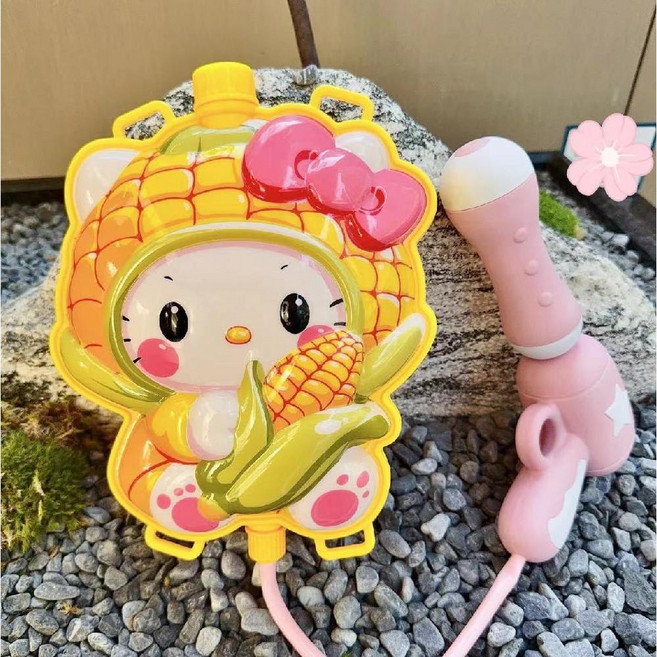 키즈물총 장난감 KT고양이 베이비 풀아웃 워터 스프레이 워터밤 물총놀이, 표준 구성, 옥수수키티 2L