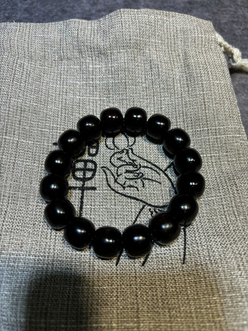 烏木紫光檀老型珠 13x14規格 油性密度高