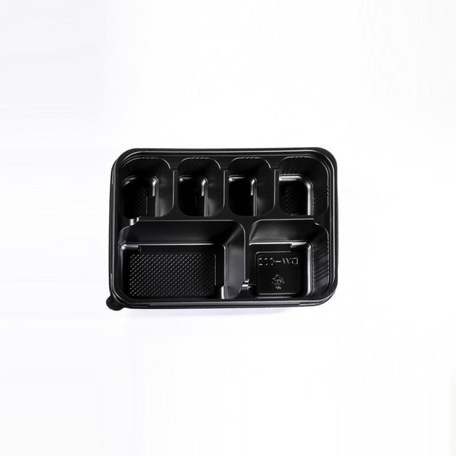 일회용 DW-002 6칸 찬 도시락용기 블랙 세트(50개)1개, 1개, 50개