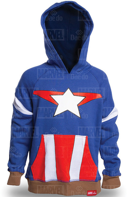 마블 정품 캡틴아메리카 마스크 가면 기모 후드집업 긴팔 티셔츠 할로윈 코스튬