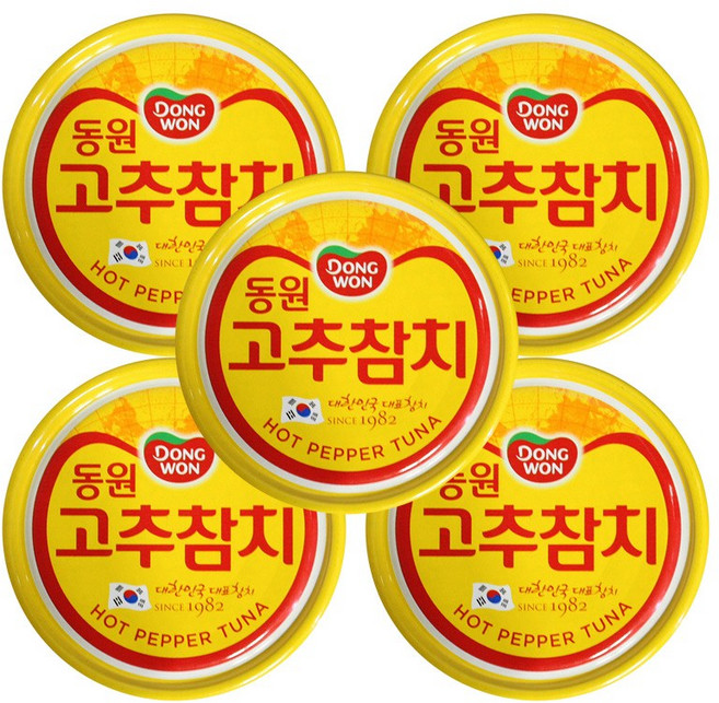 동원참치 고추 참치, 150g, 5개