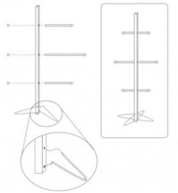 거치대 행거 하키 장비 휴대용 디스플레이 건조대 보호구 다기능 보관대 랙, 1개, 보호 장비 프레임