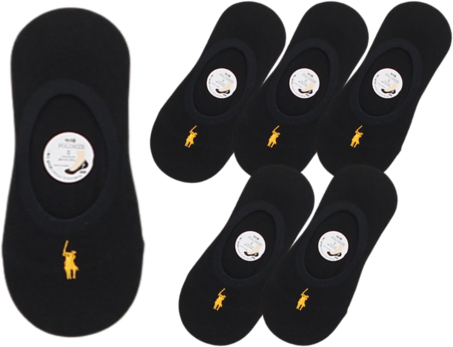 [폴로나이즈] 폴로 데일리 자수 여성용 덧신 페이크삭스 6족 세트구성