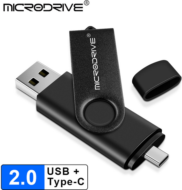 금속 OTG 2 인 1 C타입 펜 드라이브 USB 메모리 스틱 128GB, [01] NJ 8GB, 8GB, 1개