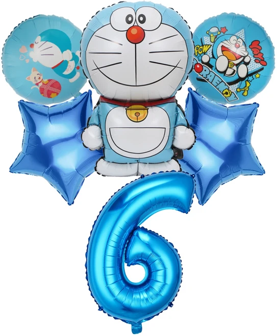 도라에몽 새로운 생일 장식 풍선 세트 알루미늄 40 인치 파티 사진 소품, 01 40인치, 01 A-6