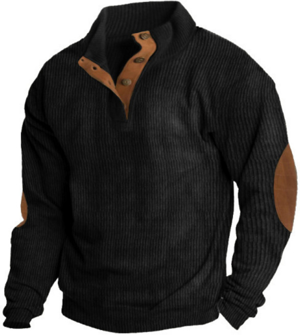 차쿠 가을 겨울 골덴 캐주얼 차이나 긴팔 맨투맨 티셔츠 빅사이즈 중년