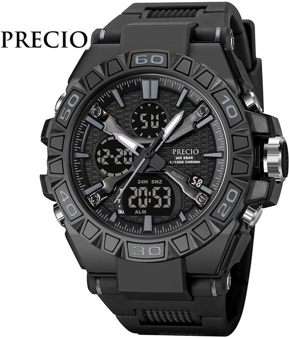 프레시오 군인군용군대 방수남성용디지털 전자손목시계P2407-AG