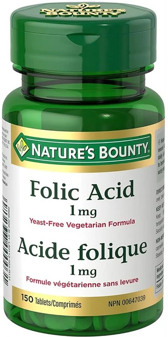 네이처스바운티 엽산 1mg Folic Acid 150정, 1개 - 쿠팡