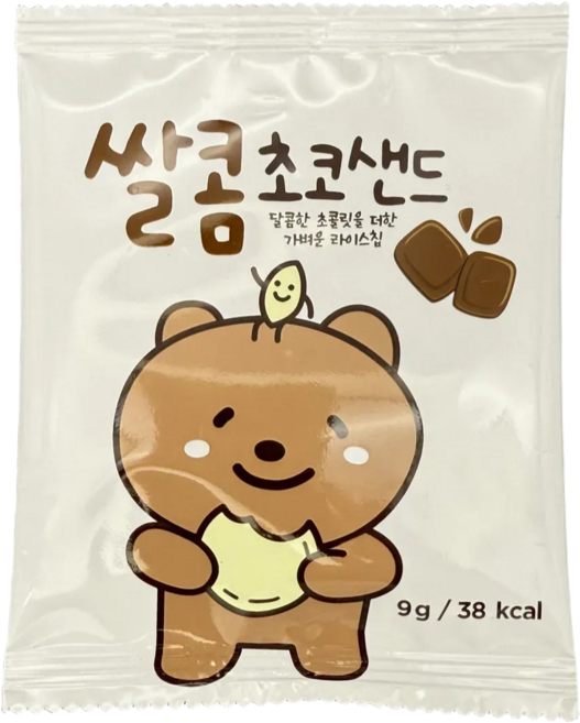 맘드림 쌀콤 초코샌드 쿠키 라이스칩 간식, 24개, 9g