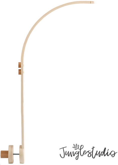 [정글스튜디오] 원목 우드 모빌대 신생아 아기 침대 모빌 거치대 / C타입 플랫 스탠드, C타입.플랫 우드 스탠드, 1개