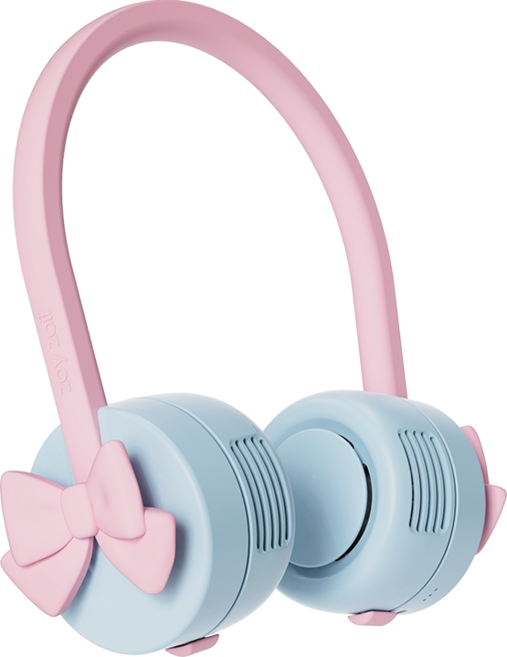 Zoyzoii 어린이 넥밴드 선풍기 목걸이 USB겸용 선풍기, 나비매듭형