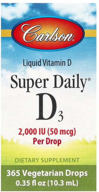 칼슨랩스 Super Daily D3 50mcg(2000IU) 10.3ml (0.35fl oz), 1개 - 쿠팡