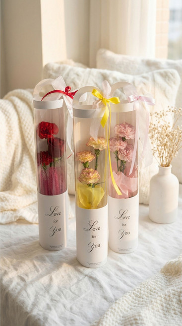 [너의 꽃] 카네이션박스 카네이션 가정의달 어버이날 스승의날 생화 인테리어 선물 택배, 1개, 레드