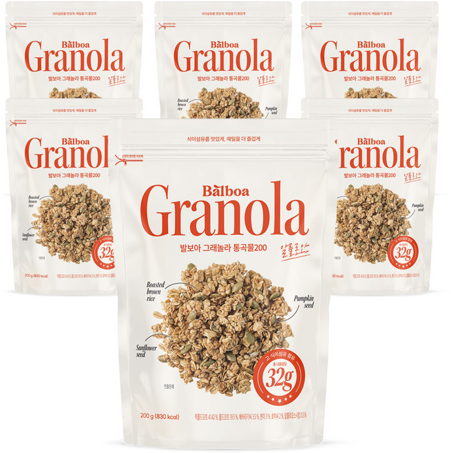 발보아 그래놀라200 통곡물, 6개, 200g