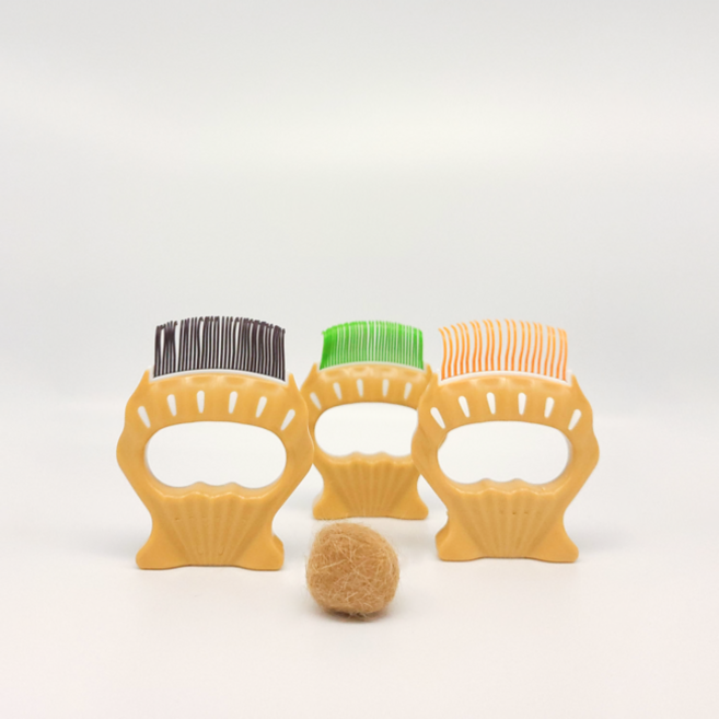 차즈마켓 고양이 조개빗 털제거기 브러쉬 털 빗, 1개, 브라운(단모용)